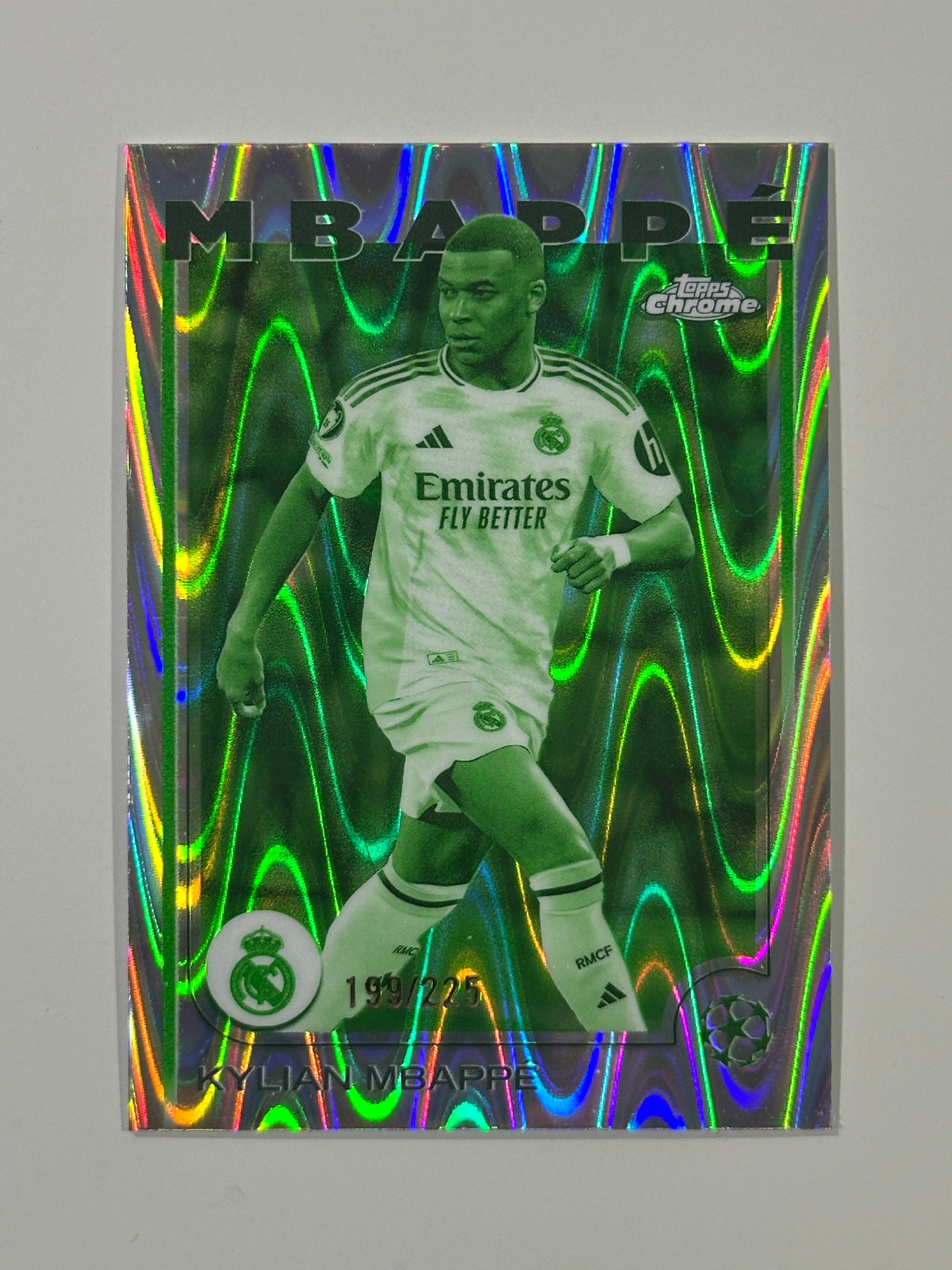 Kylian Mbappe Numbered Parallel 199/225 - Topps Chrome 2024/25