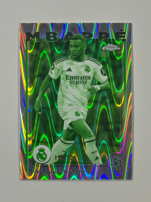 Kylian Mbappe Numbered Parallel 199/225 - Topps Chrome 2024/25