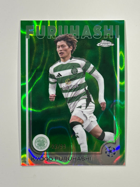 Kyogo Furuhashi Numbered Parallel 23/99 - Topps Chrome 2024/25