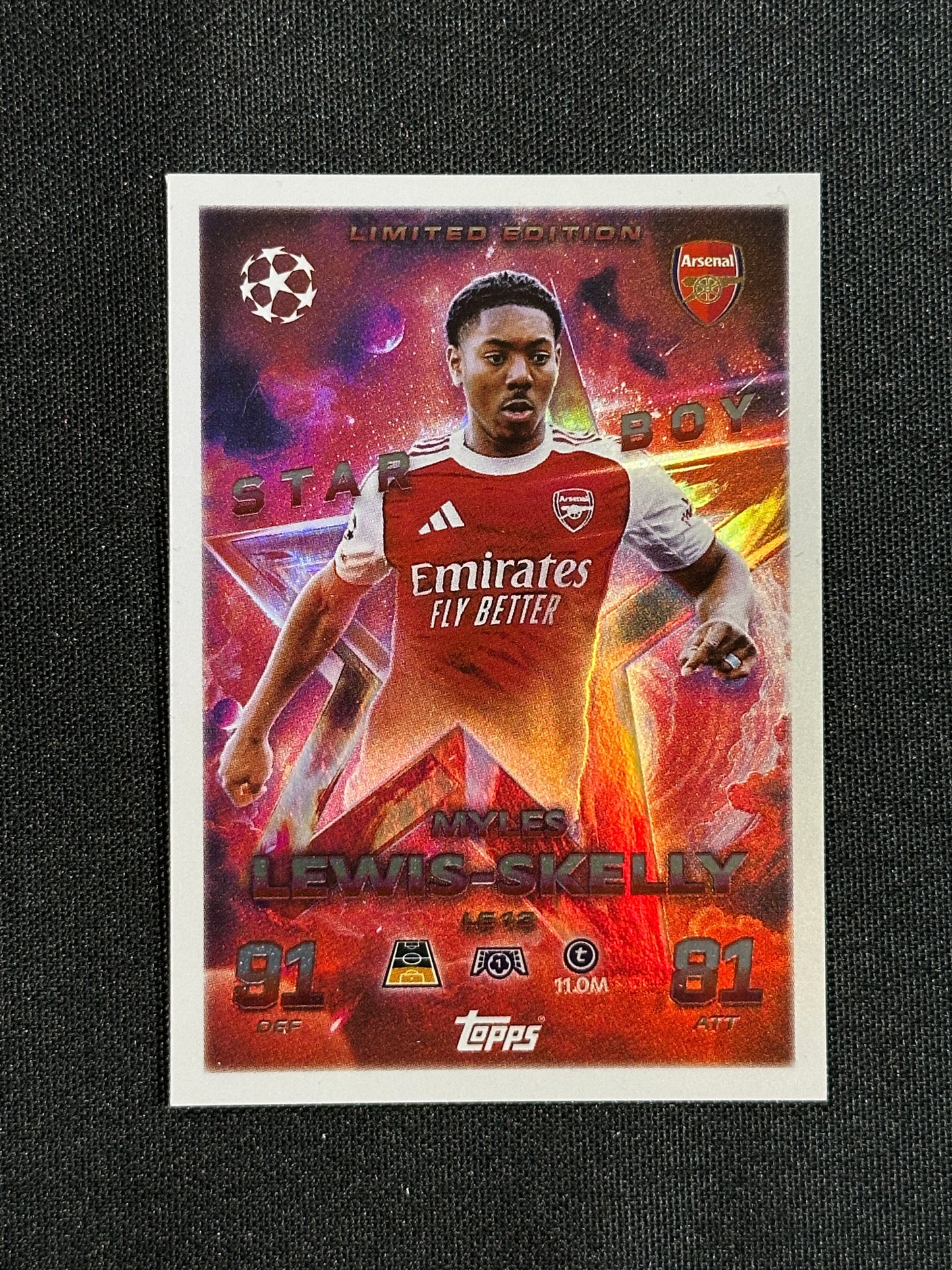 LE 13 Myles Lewis-Skelly Arsenal Limited Edition - Topps Match Attax 2025/26