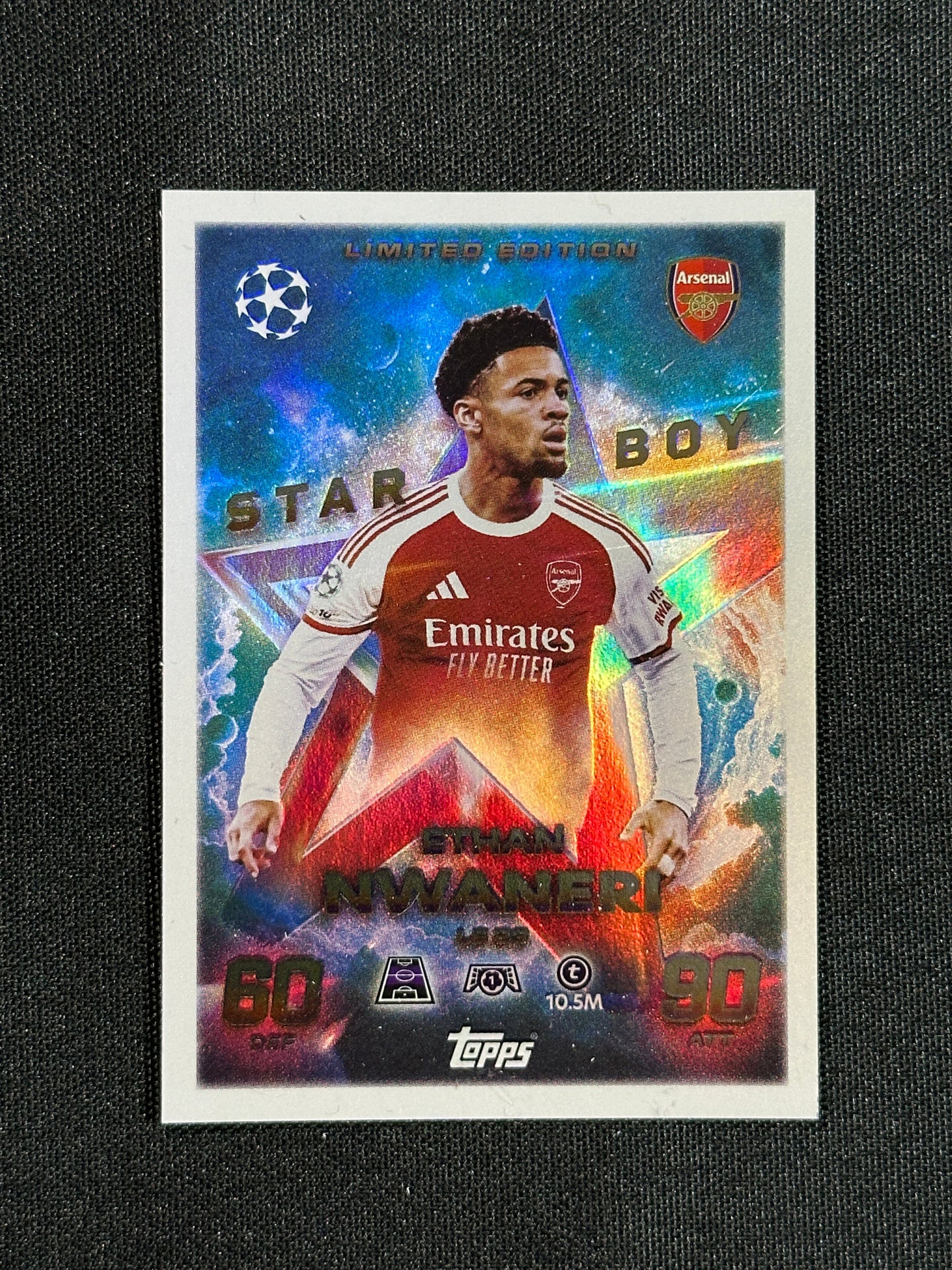 LE 23 Ethan Nwaneri Arsenal Limited Edition - Topps Match Attax 2025/26