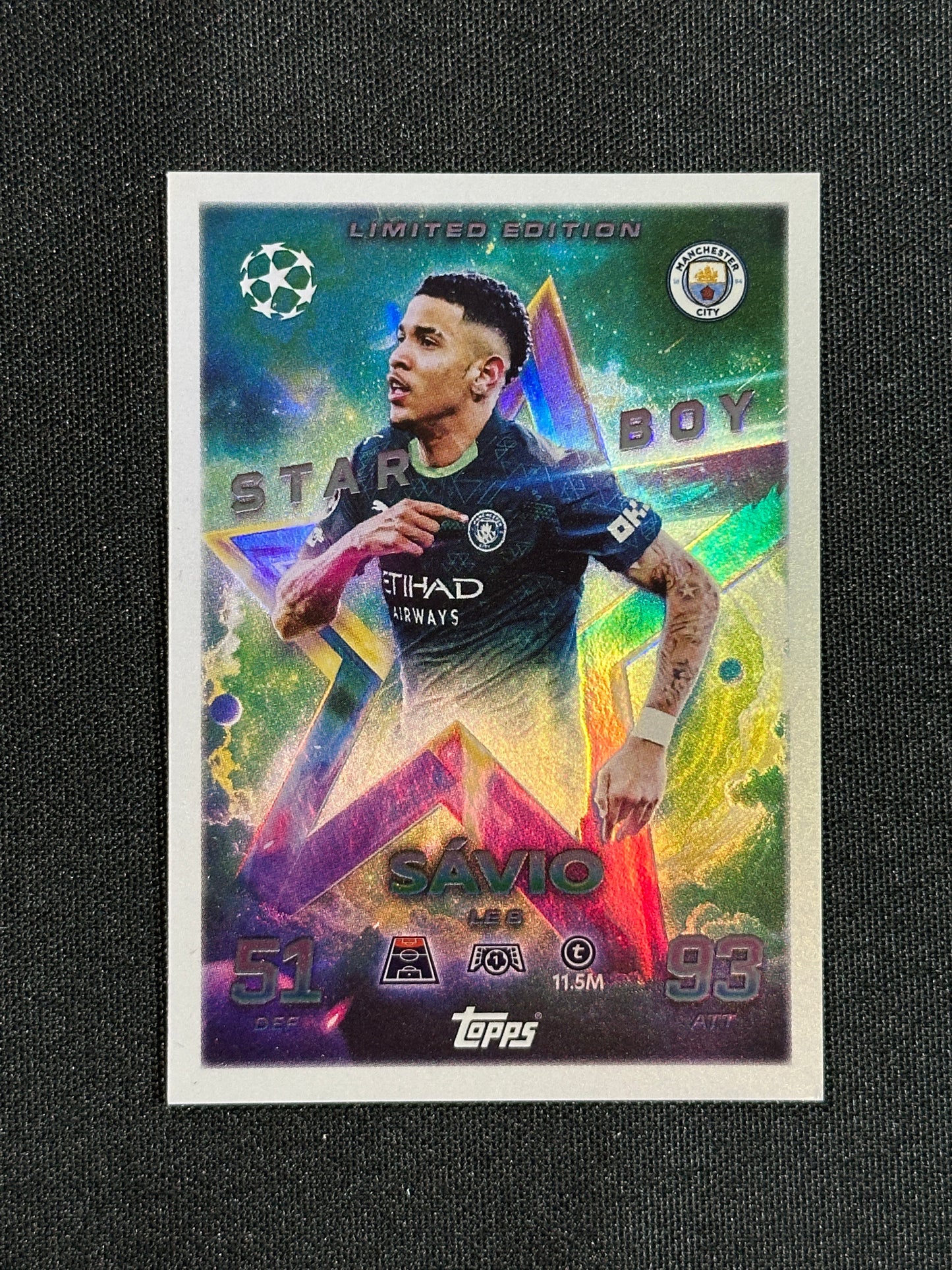 LE 8 Sávio Manchester City Limited Edition - Topps Match Attax 2025/26