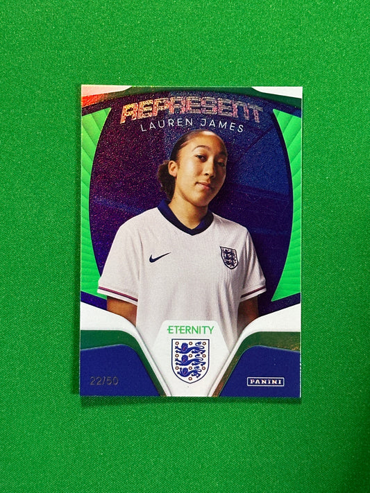 Lauren James Represent 22/50 - Panini Lionesses Eternity 2025