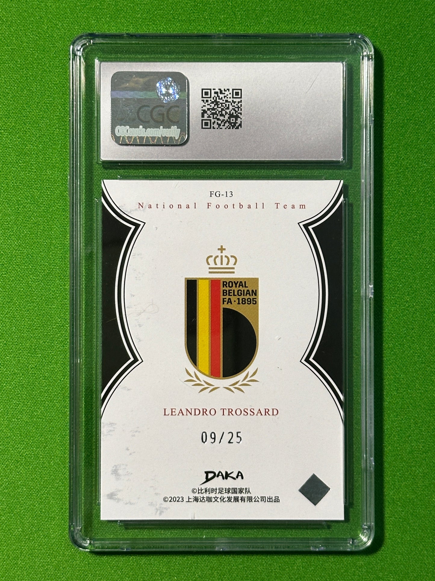 Leandro Trossard Flower Glory 09/25 - DAKA Belgium 2022-23 - CGC 10