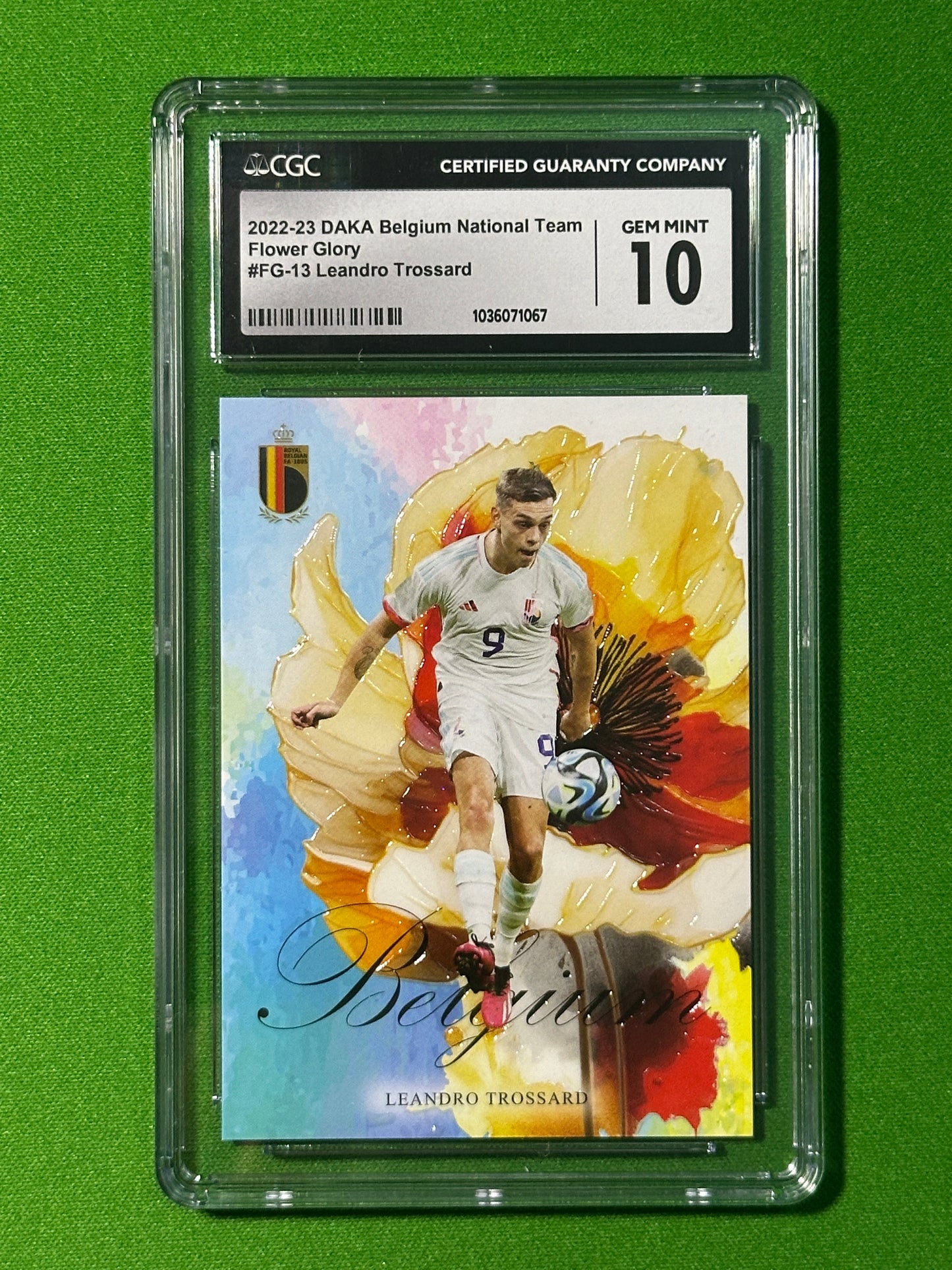 Leandro Trossard Flower Glory 09/25 - DAKA Belgium 2022-23 - CGC 10