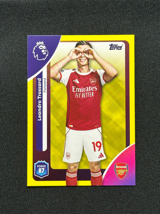 Leandro Trossard Yellow Parallel Base - Topps Premier League 2026