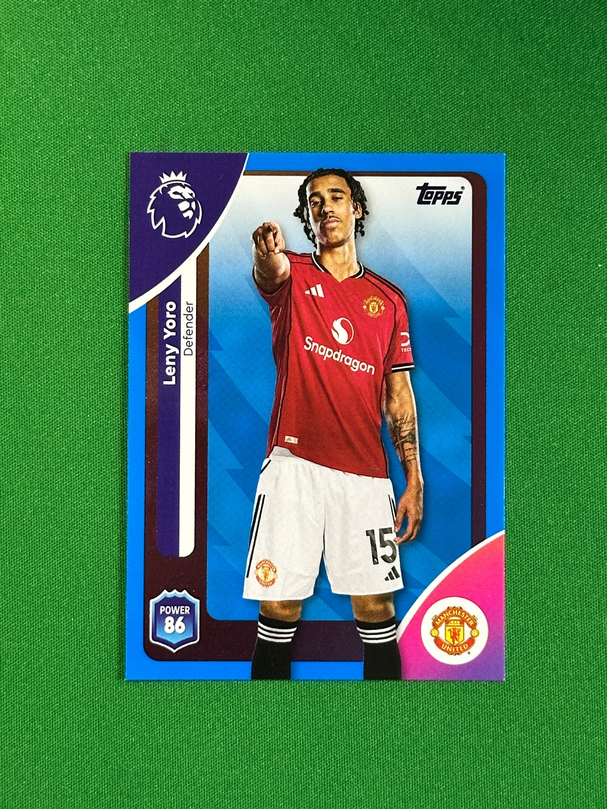 Leny Yoro Blue Parallel Base - Topps Premier League 2026