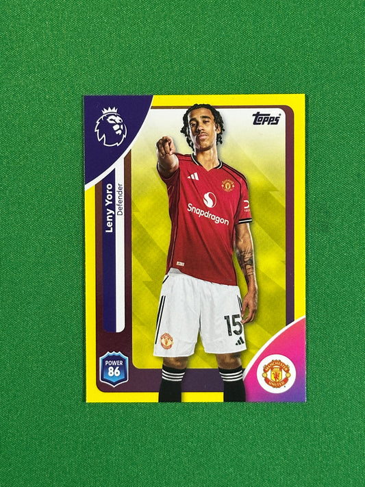 Leny Yoro Yellow Parallel Base - Topps Premier League 2026