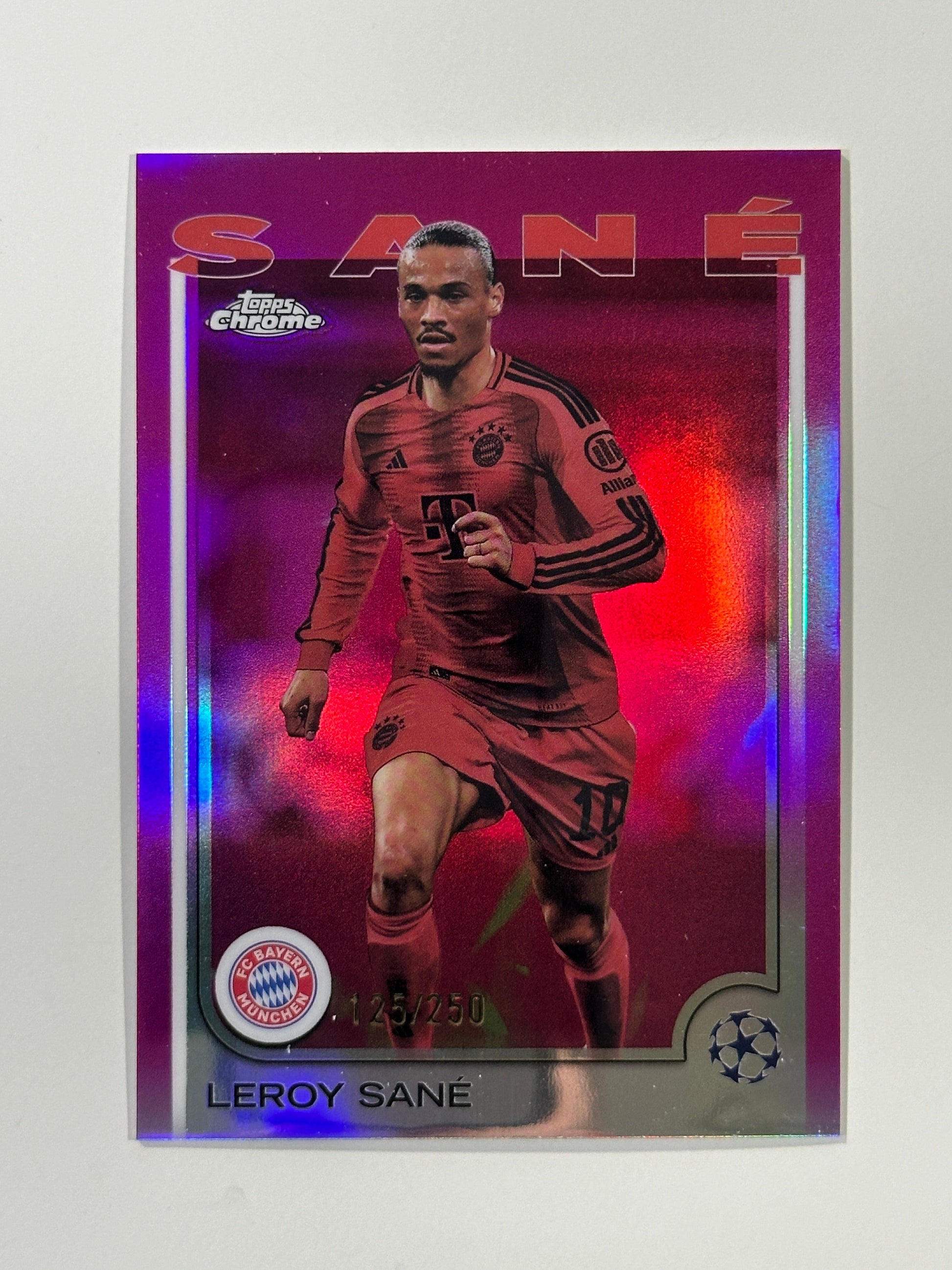 Leroy Sane Numbered Parallel 125/250 - Topps Chrome 2024/25