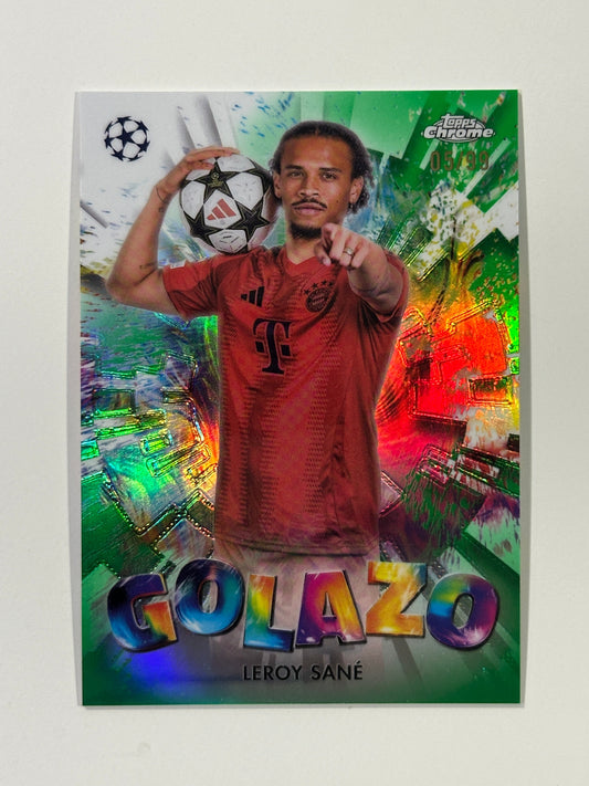 Leroy Sane Numbered Parallel 5/99 - Topps Chrome 2024/25
