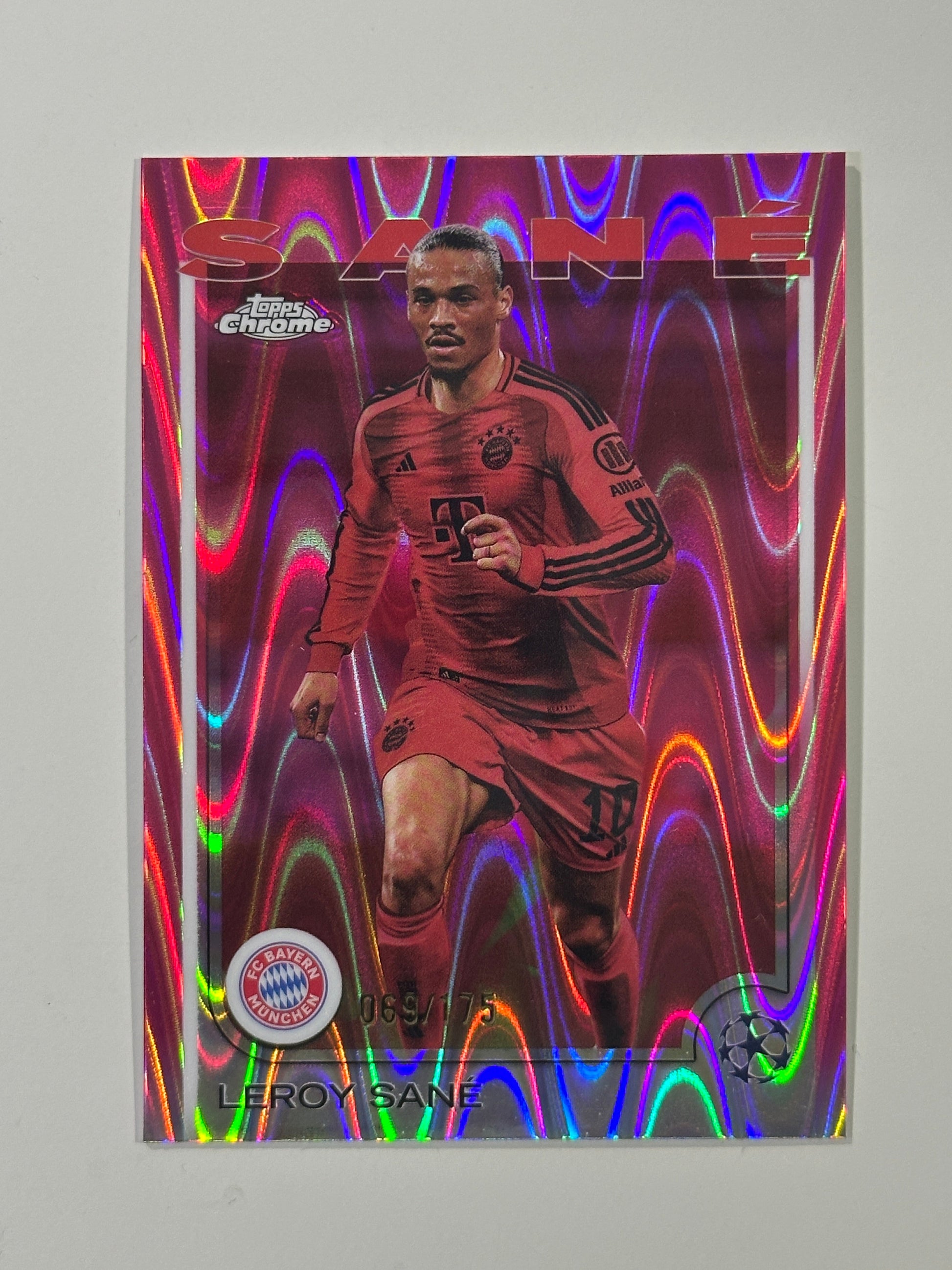 Leroy Sane Numbered Parallel 69/175 - Topps Chrome 2024/25