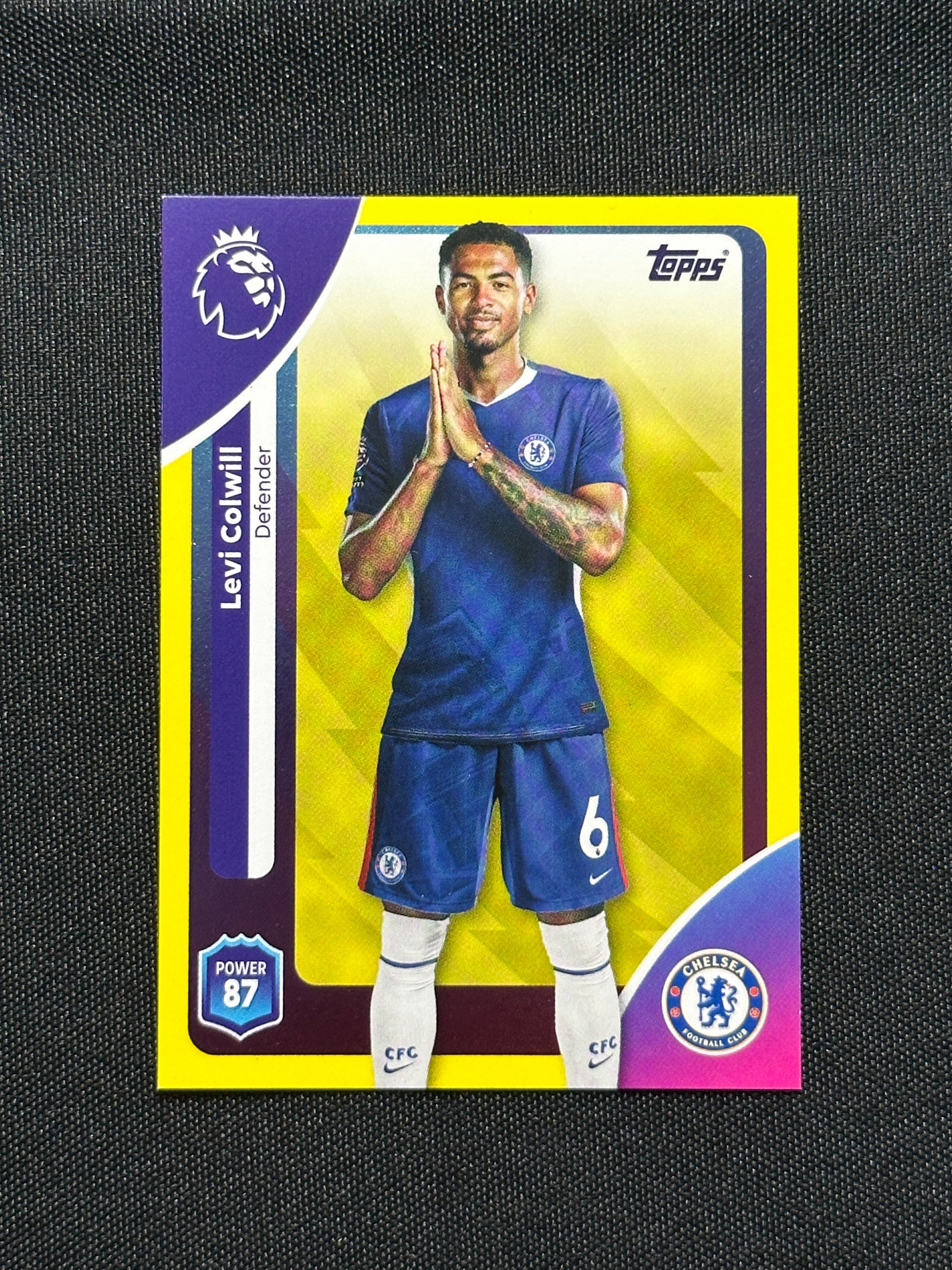 Levi Colwill Yellow Parallel Base - Topps Premier League 2026