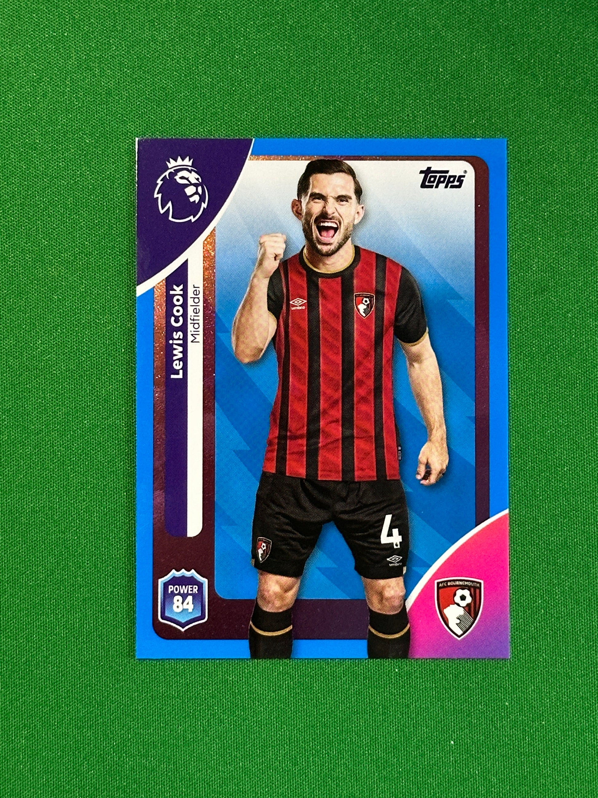 Lewis Cook Blue Parallel Base - Topps Premier League 2026