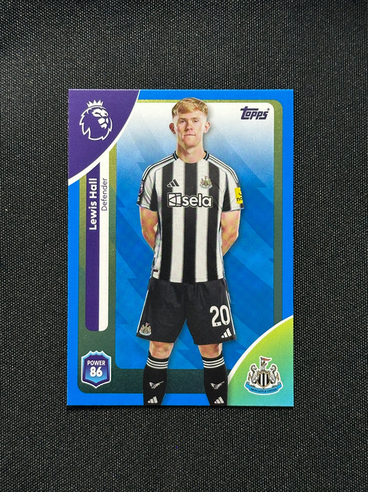 Lewis Hall Blue Parallel Base - Topps Premier League 2026
