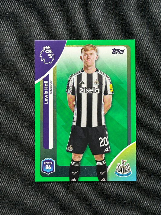 Lewis Hall Green Parallel Base - Topps Premier League 2026