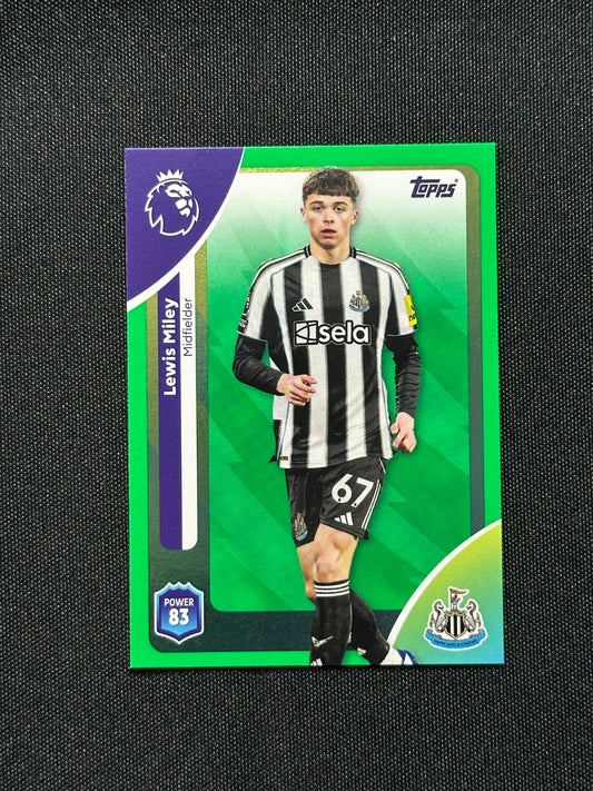 Lewis Miley Green Parallel Base - Topps Premier League 2026