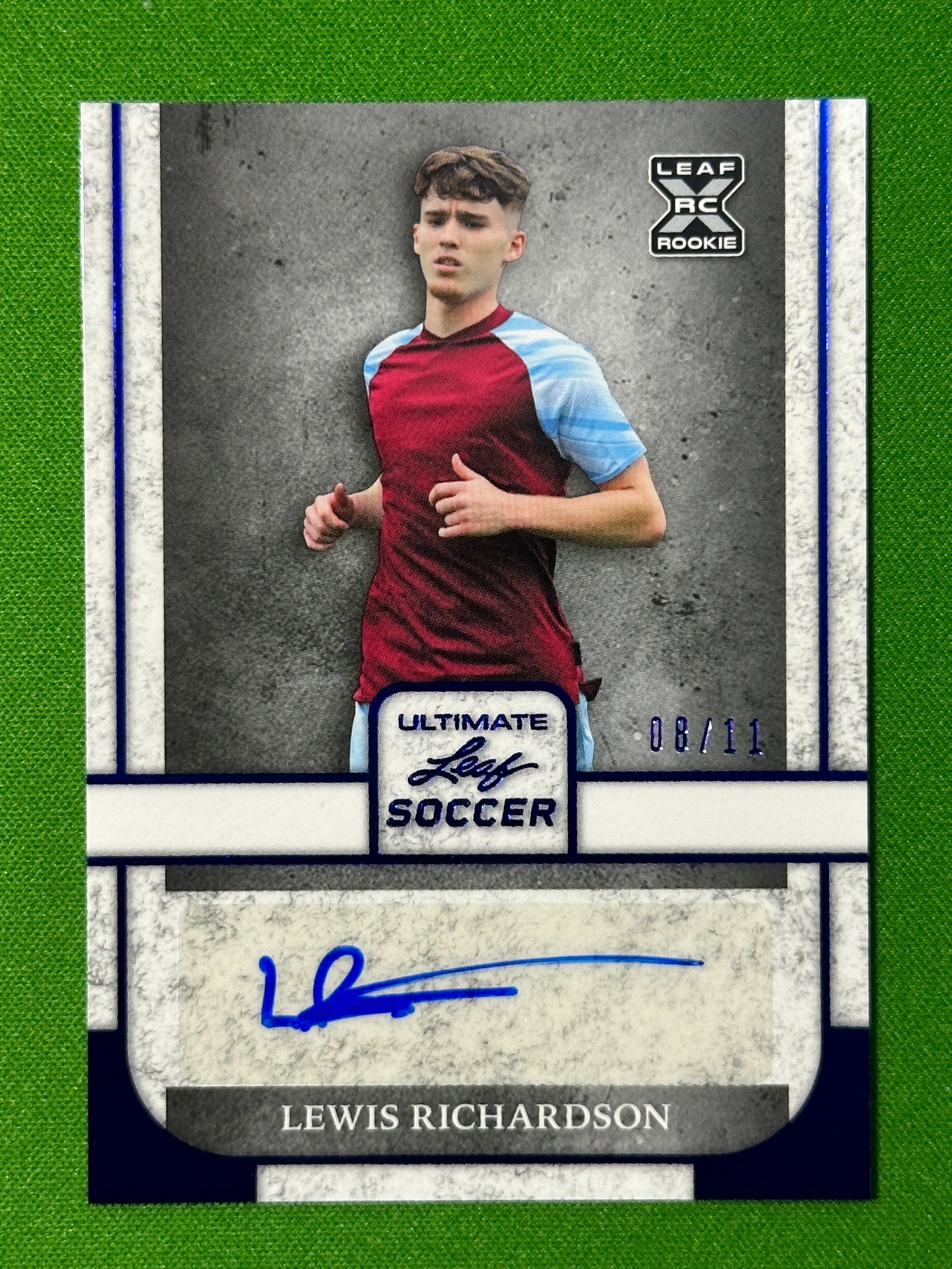 Lewis Richardson 8/11 - Leaf Ultimate Soccer 2022 Front