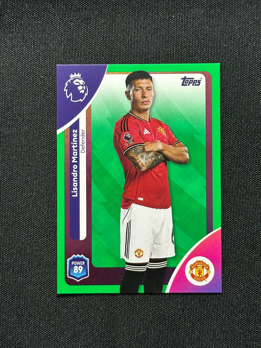 Lisandro Martinez Green Parallel Base - Topps Premier League 2026