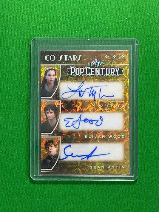 Liv Tyler & Elijah Wood & Sean Astin Triple Autograph 1/1 - Leaf Pop Century 2025