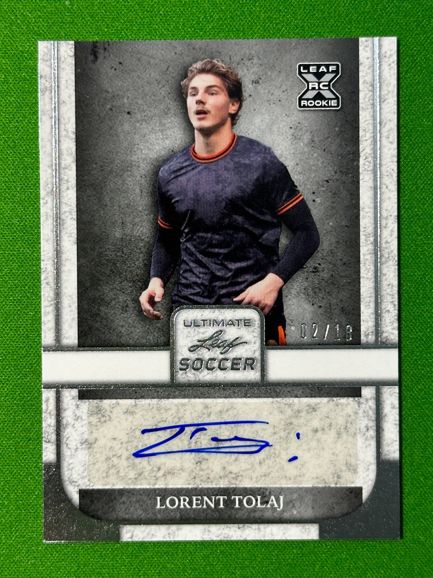 Lorent Tolaj Autograph - 2/18 - Leaf Ultimate Soccer 2022 Front