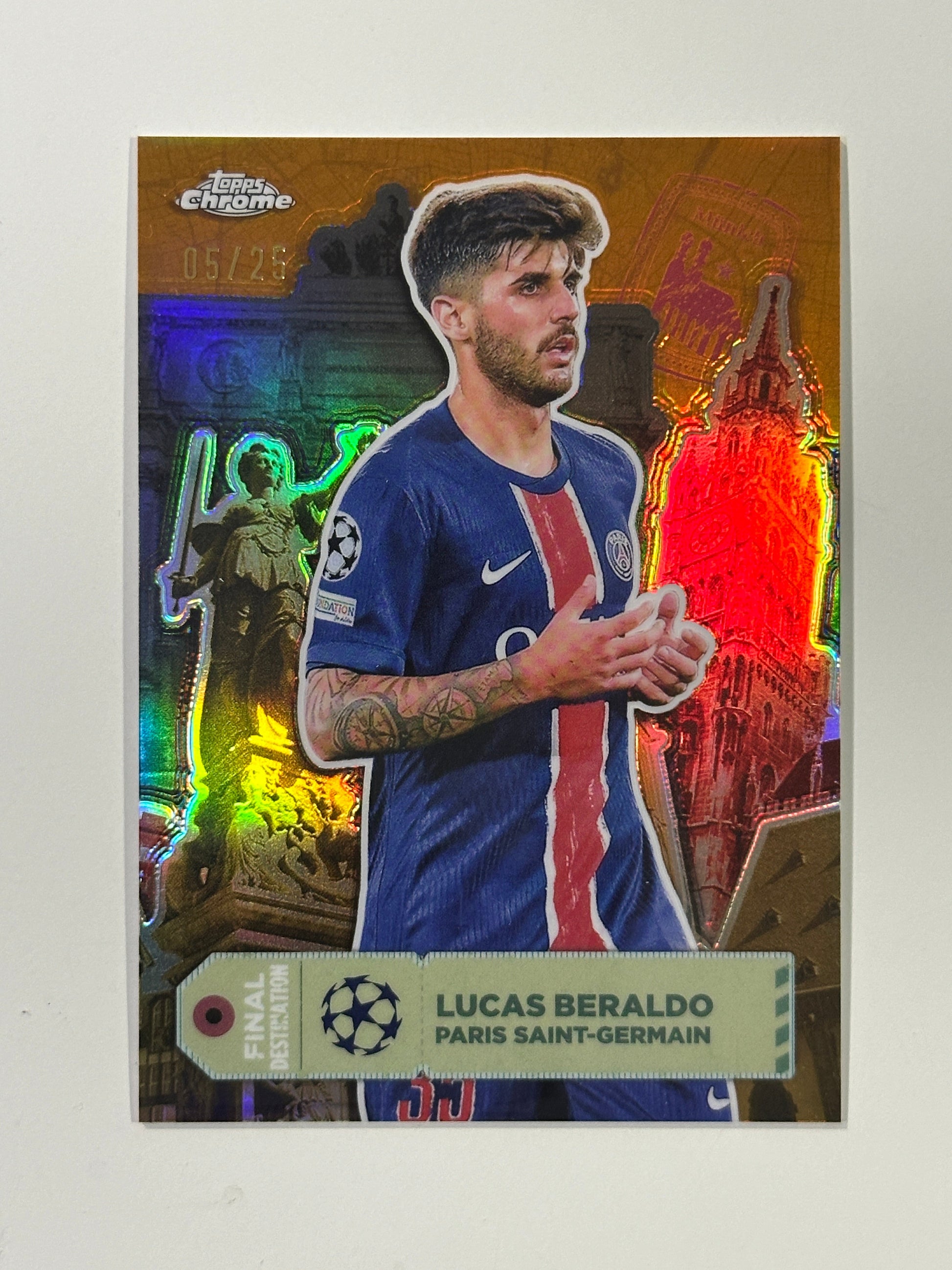 Lucas Beraldo Numbered Parallel 05/25 - Topps Chrome 2024/25