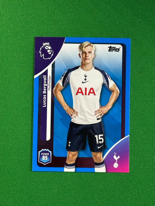 Lucas Bergvall Blue Parallel Base - Topps Premier League 2026