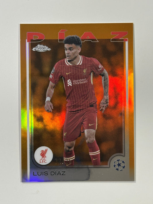 Luis Diaz Numbered Parallel 22/25 - Topps Chrome 2024/25