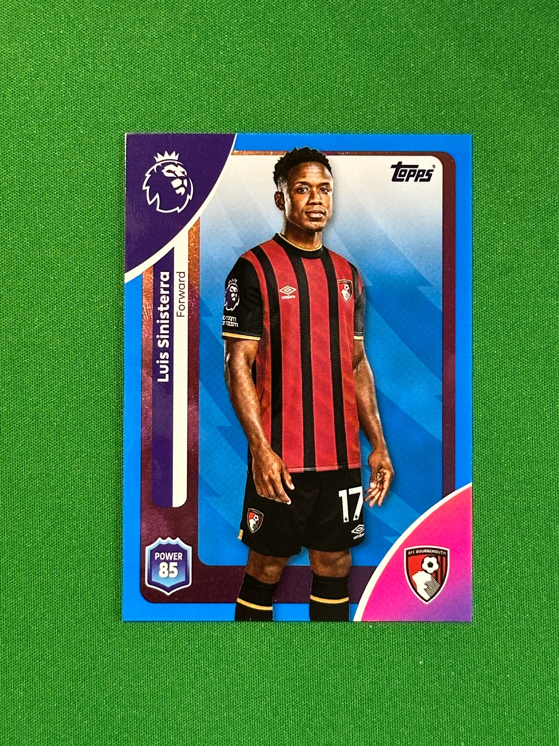 Luis Sinisterra Blue Parallel Base - Topps Premier League 2026