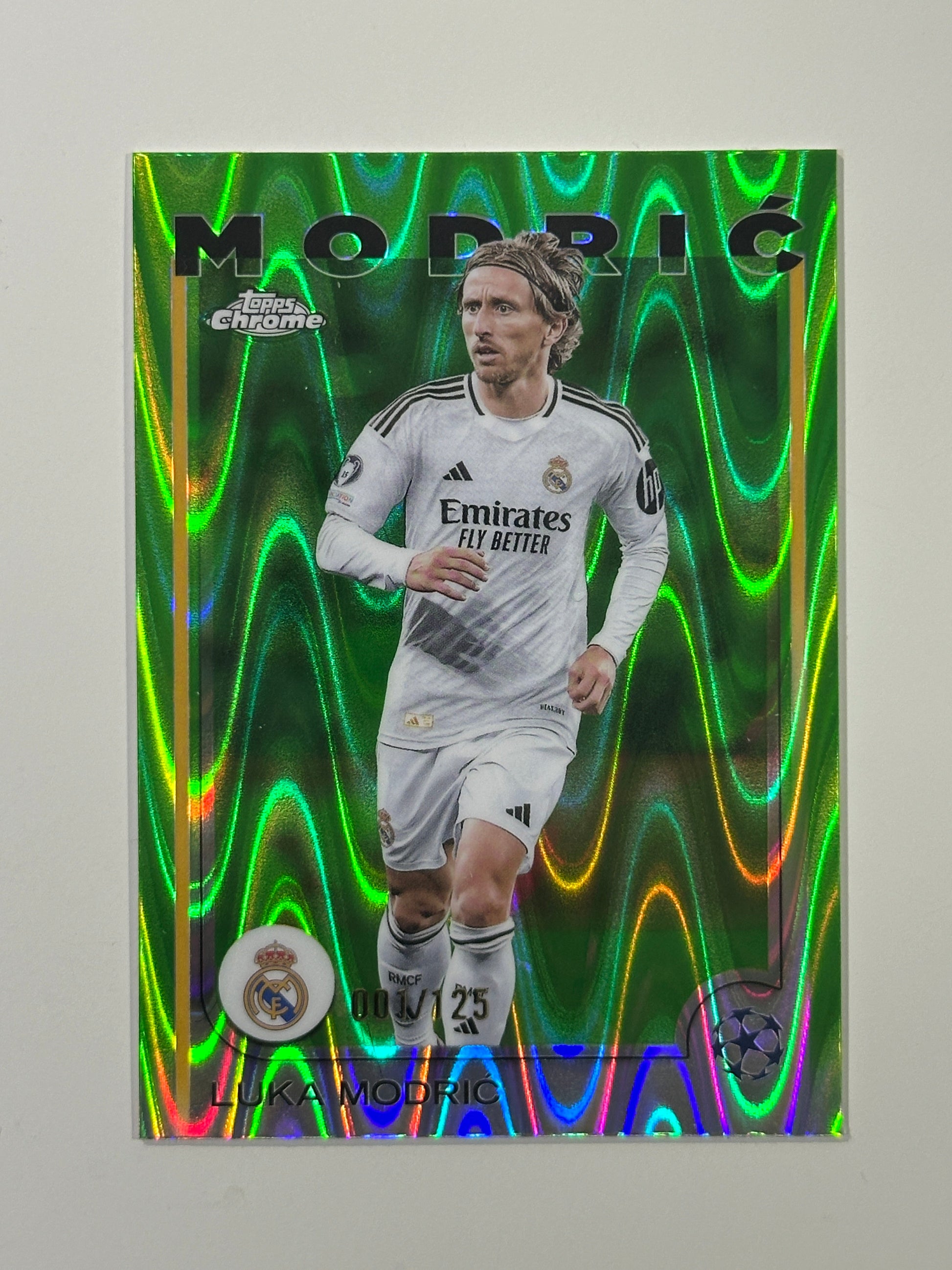 Luka Modric Numbered Parallel 001/125 - Topps Chrome 2024/25