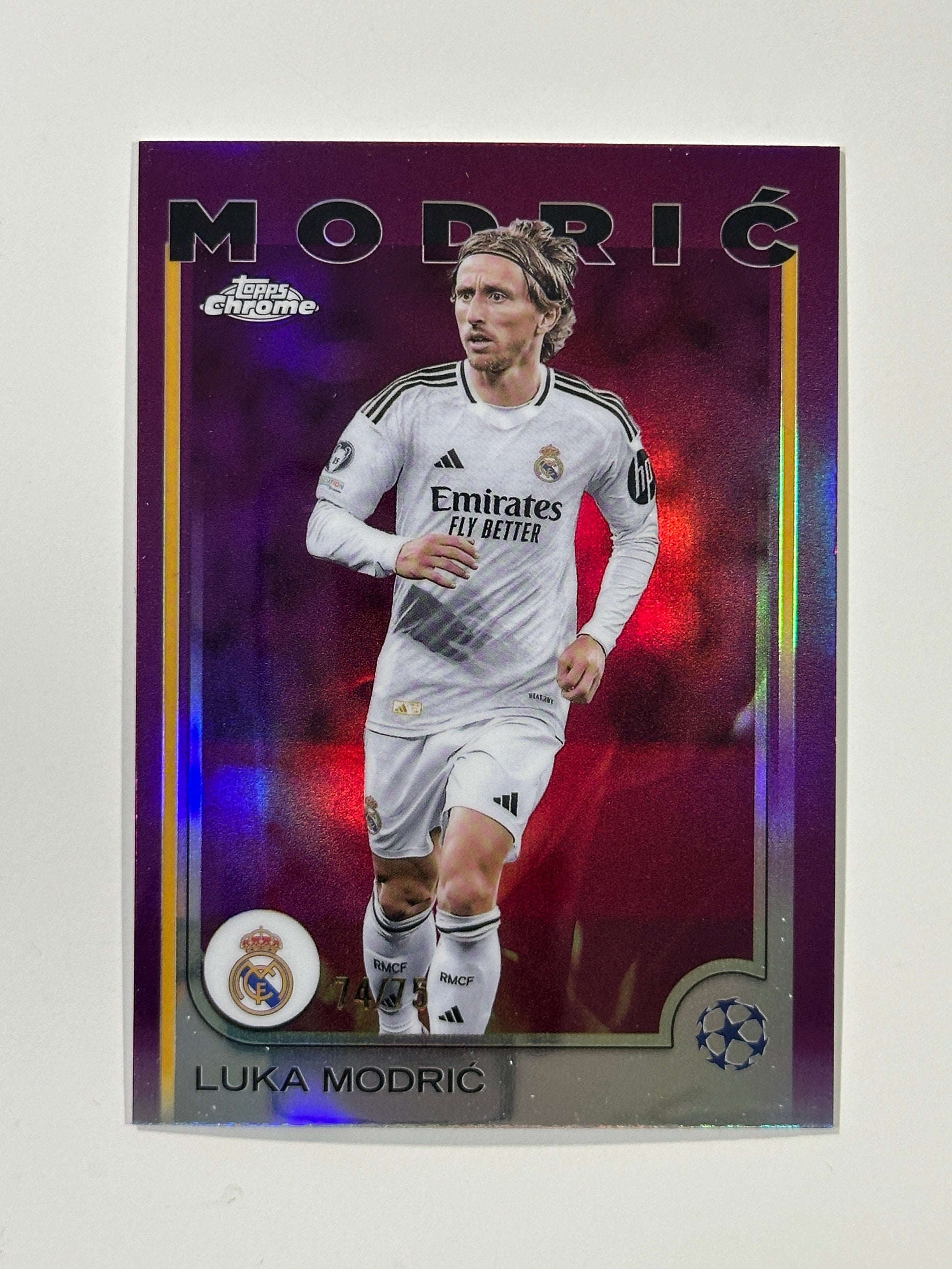 Luka Modric Numbered Parallel 74/75 - Topps Chrome 2024/25