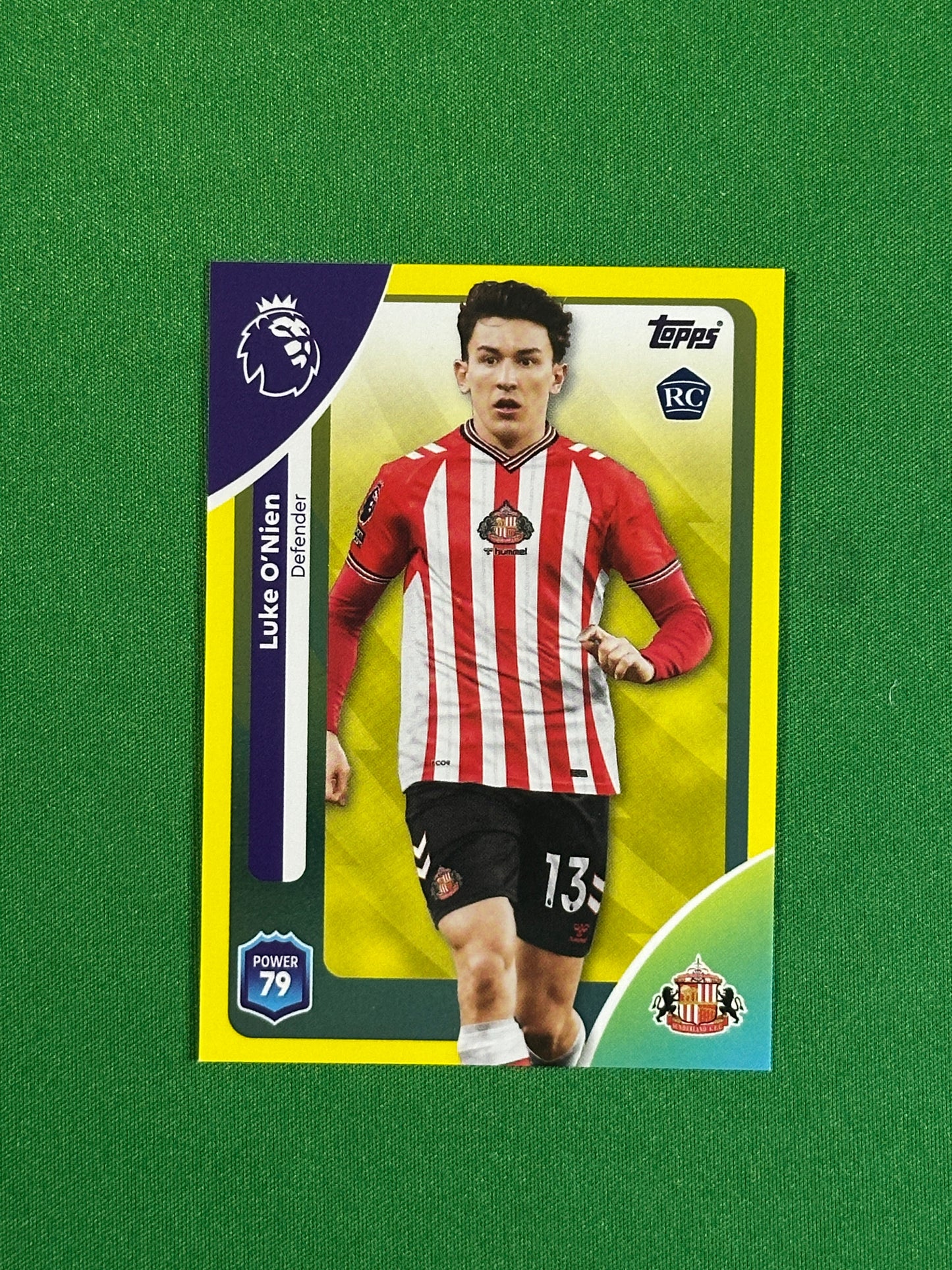 Luke O'Nien Yellow Parallel Base - Topps Premier League 2026
