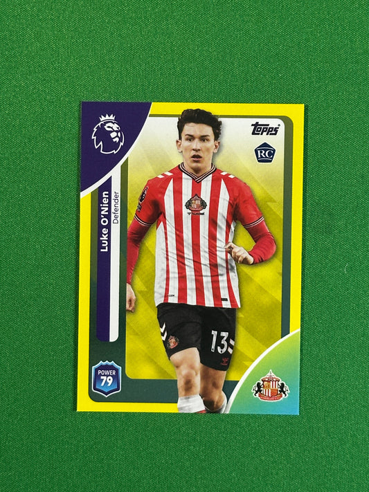 Luke O'Nien Yellow Parallel Base - Topps Premier League 2026