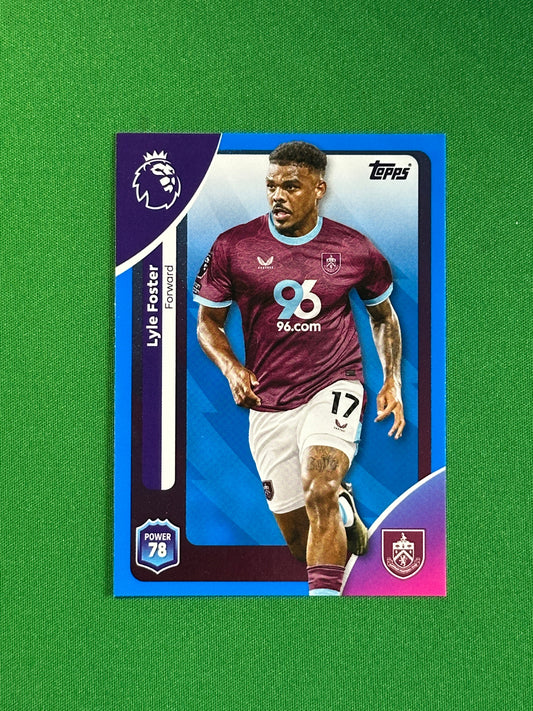 Lyle Foster Blue Parallel Base - Topps Premier League 2026