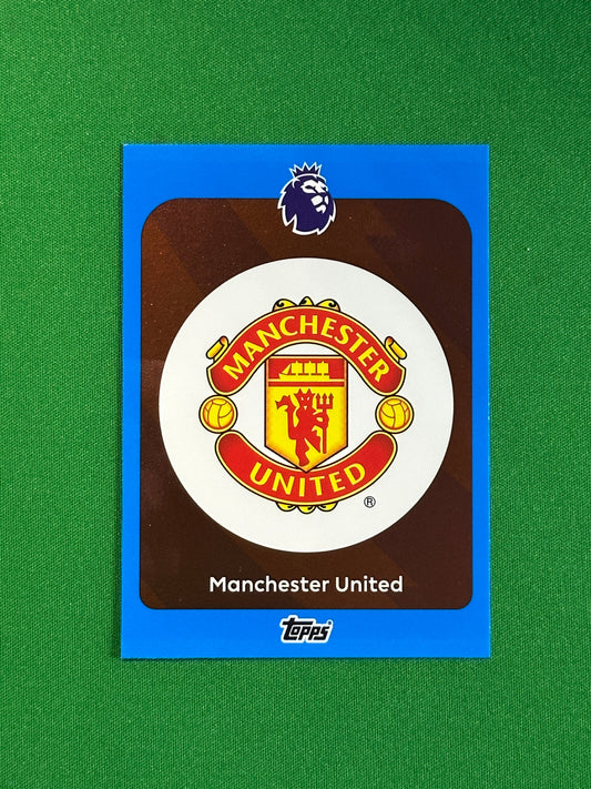 Manchester United Badge Blue Parallel Base - Topps Premier League 2026