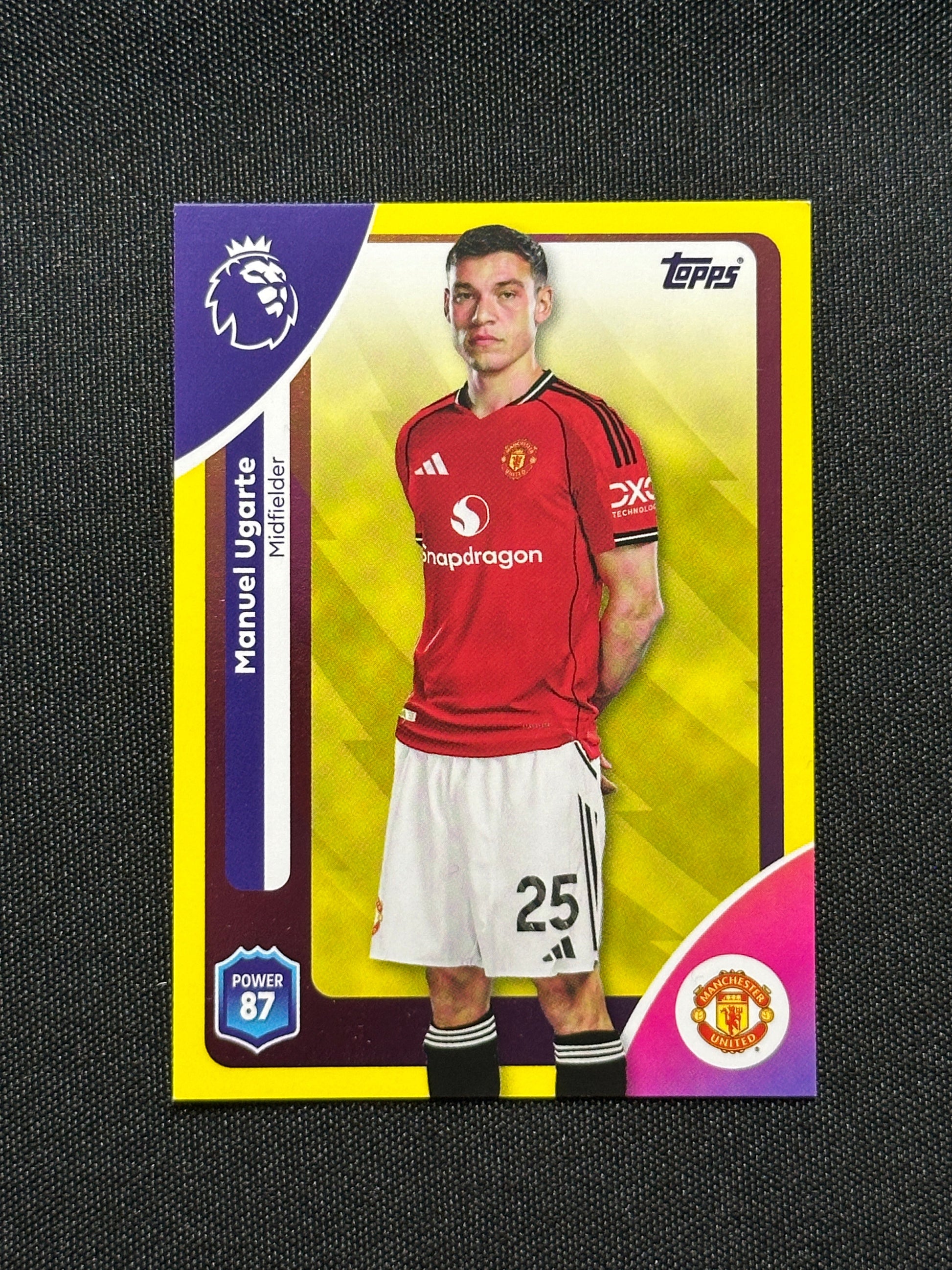 Manuel Ugarte Yellow Parallel Base - Topps Premier League 2026