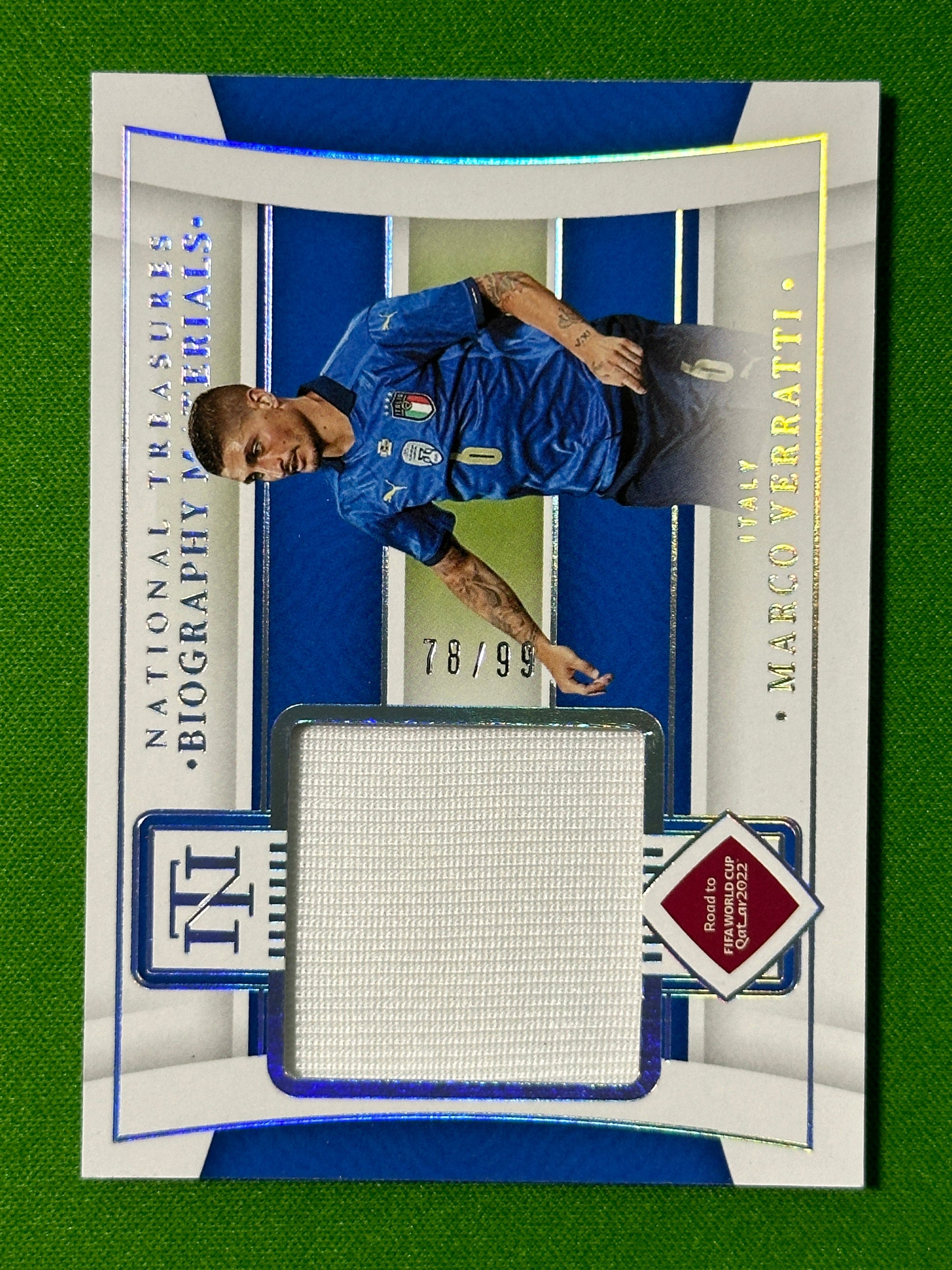 Marco Veratti 78/99 - Italy - Panini National Treasures 2022 Front