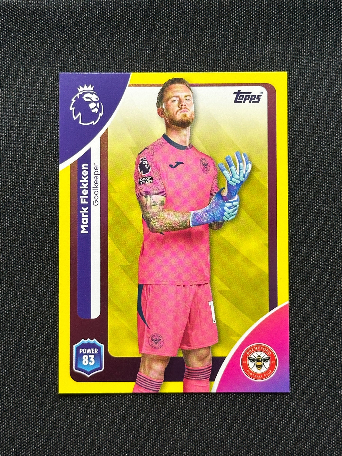Mark Flekken Yellow Parallel Base - Topps Premier League 2026