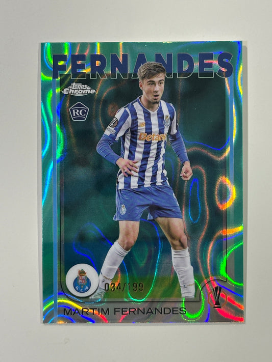 Martim Fernandes Numbered Parallel 34/199 - Topps Chrome 2024/25