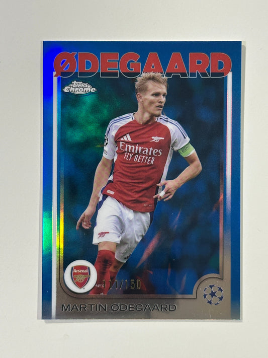 Martin Odegaard Numbered Parallel 111/150 - Topps Chrome 2024/25