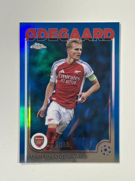 Martin Odegaard Numbered Parallel 42/150 - Topps Chrome 2024/25