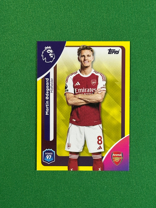 Martin Odegaard Yellow Parallel Base - Topps Premier League 2026