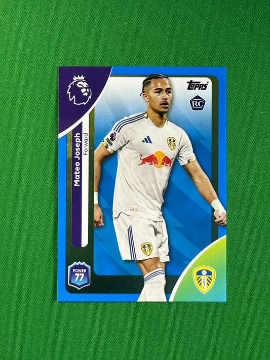 Mateo Joseph Blue Parallel Base - Topps Premier League 2026