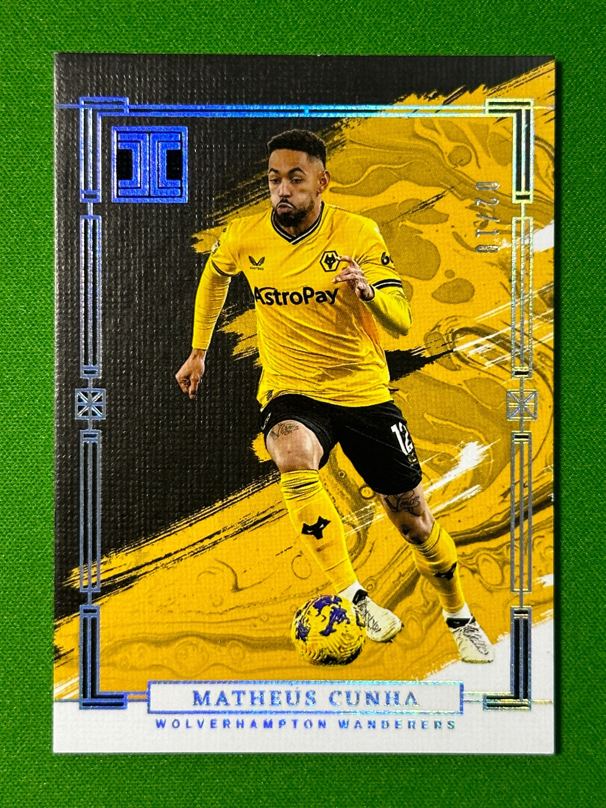Matheus Cunha 2/18 - Wolves - Panini Impeccable 2023/24 Front