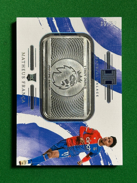 Matheus Franca Rookie Silver Bar 35/37 - Crystal Palace - Panini Impeccable 2023/24 Front