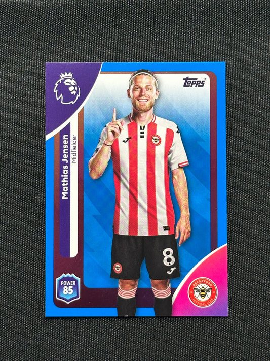 Mathias Jenson Blue Parallel Base - Topps Premier League 2026