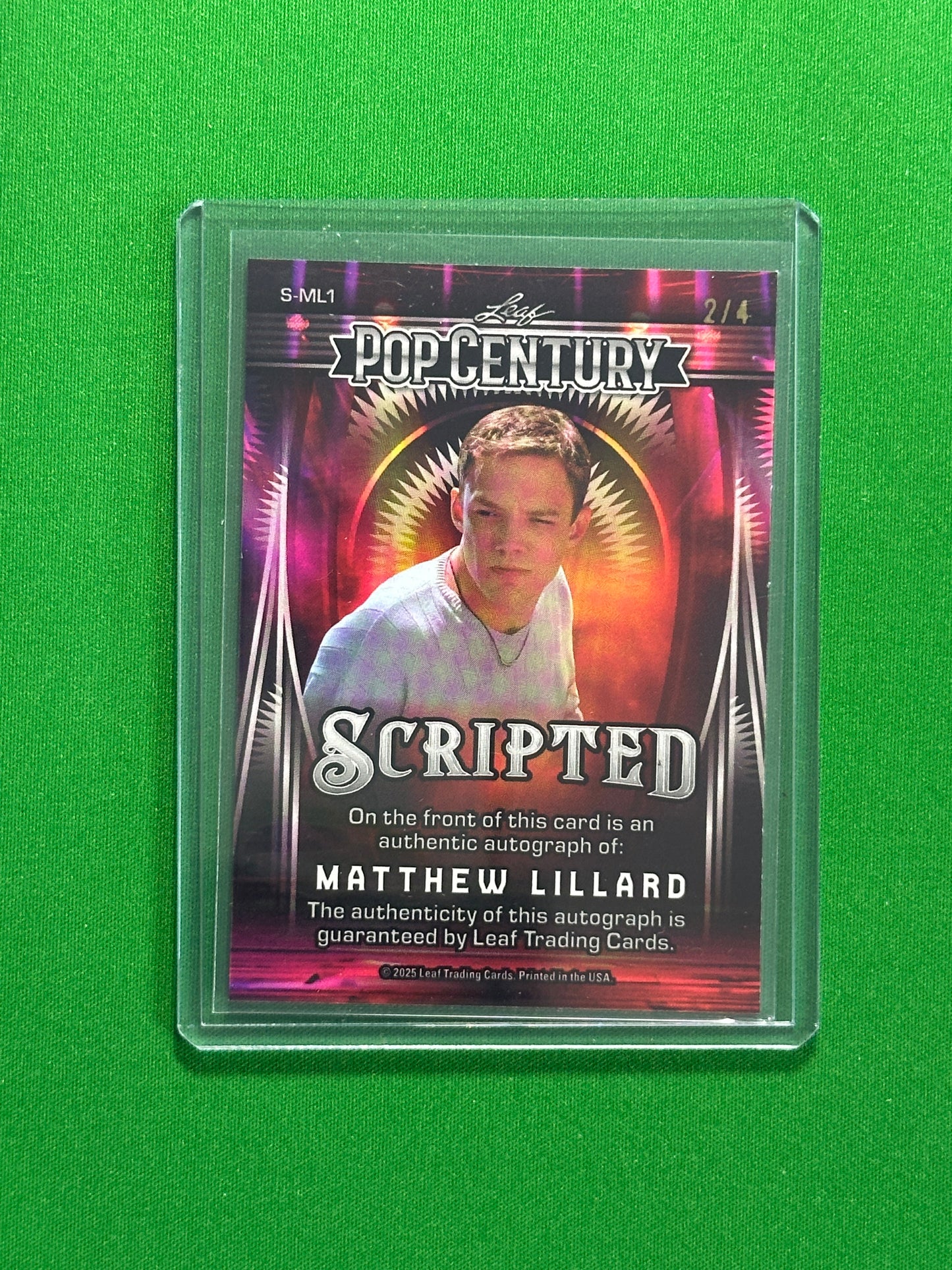 Matthew Lillard Autograph 2/4 - Leaf Pop Century 2025