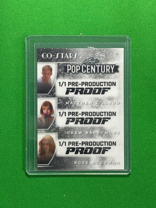 Matthew Lillard & Drew Barrymore & Rose McGowan Pre-Production Proof 1/1 - Leaf Pop Century 2025
