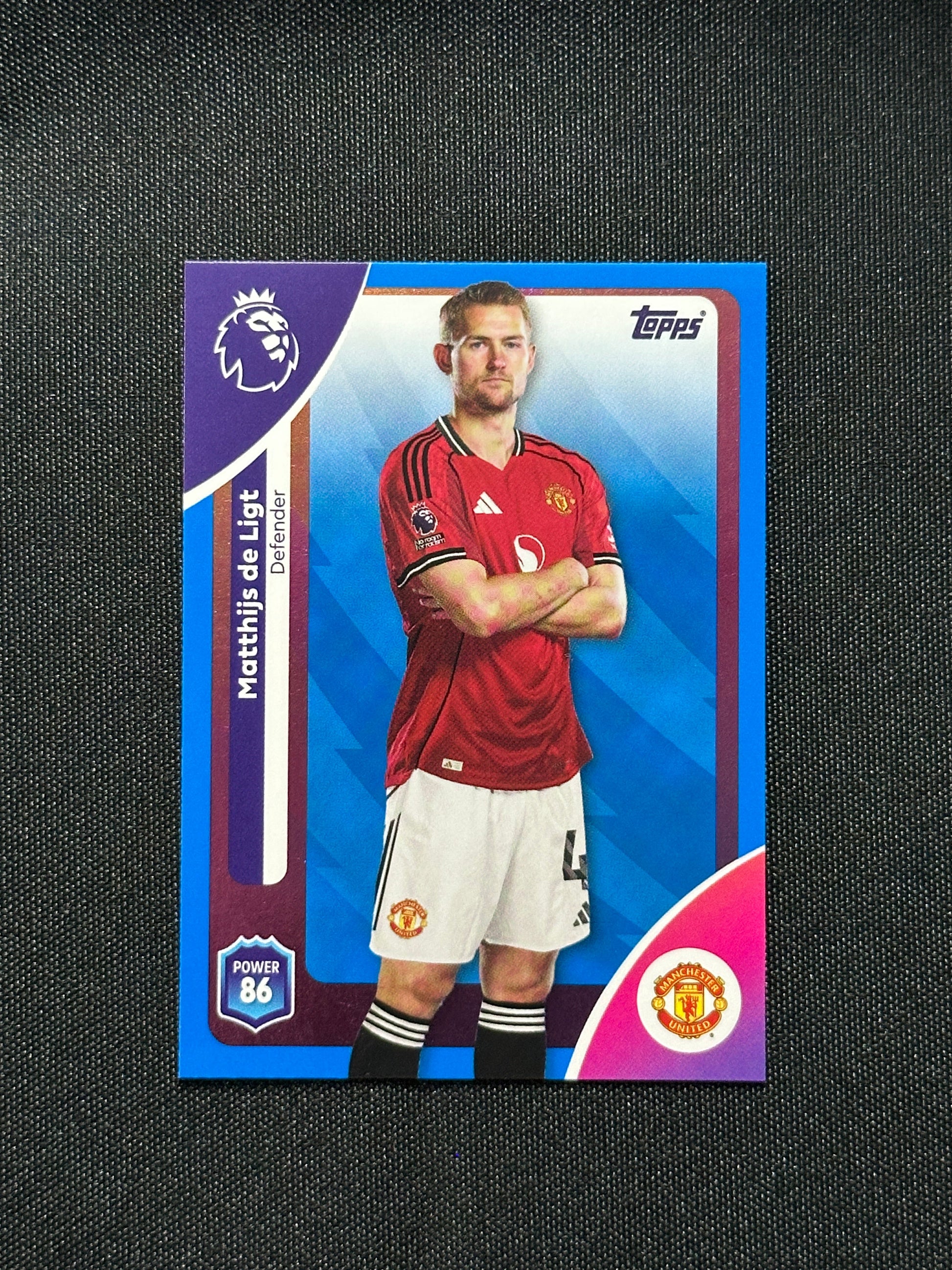Matthijs de Ligt Blue Parallel Base - Topps Premier League 2026