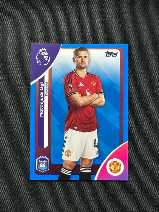 Matthijs de Ligt Blue Parallel Base - Topps Premier League 2026