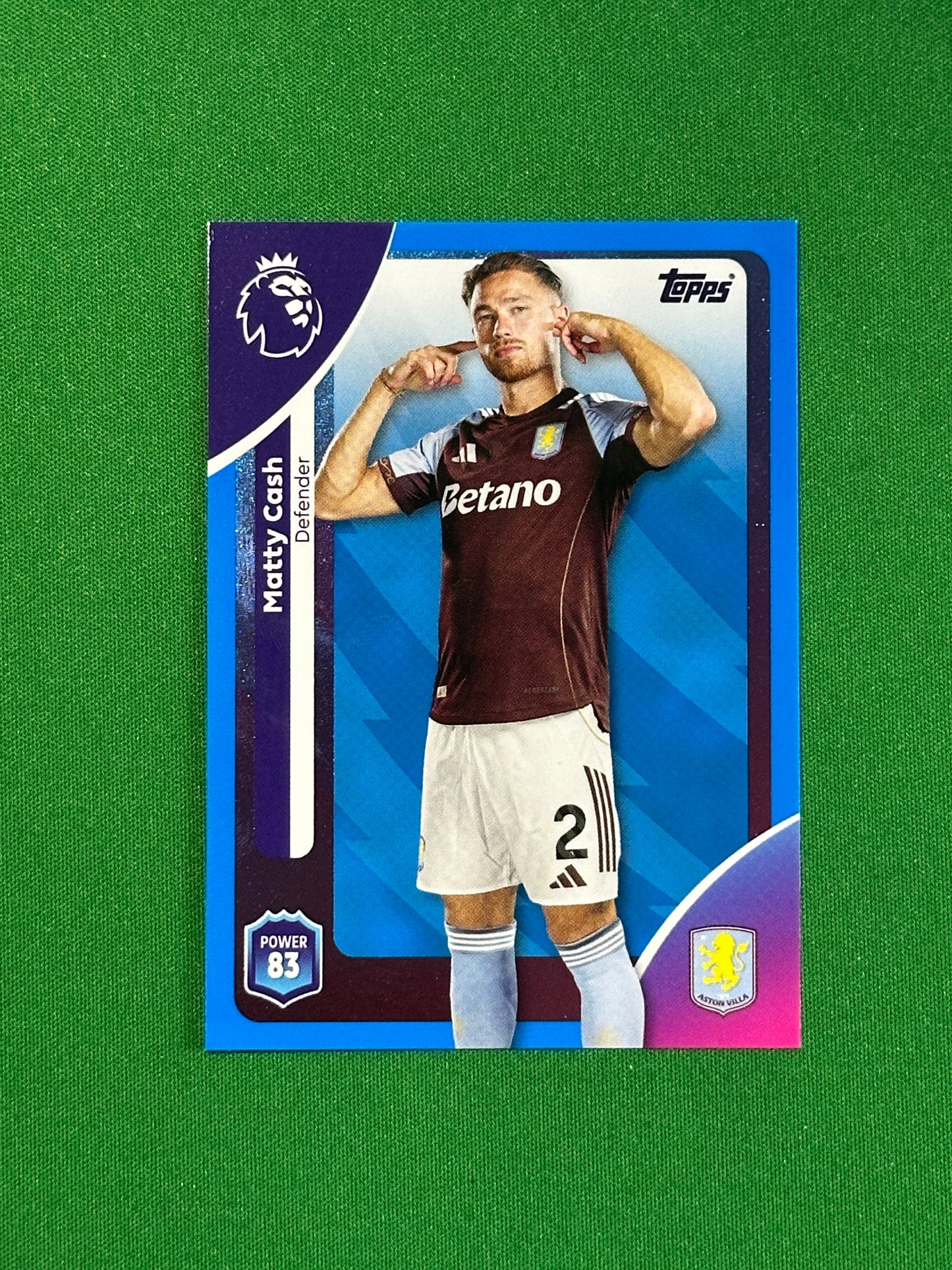 Matty Cash Blue Parallel Base - Topps Premier League 2026